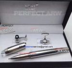 Perfect Replica - Montblanc Stainless Steel Rollerball Pen And Stainless Steel Cufflinks Set